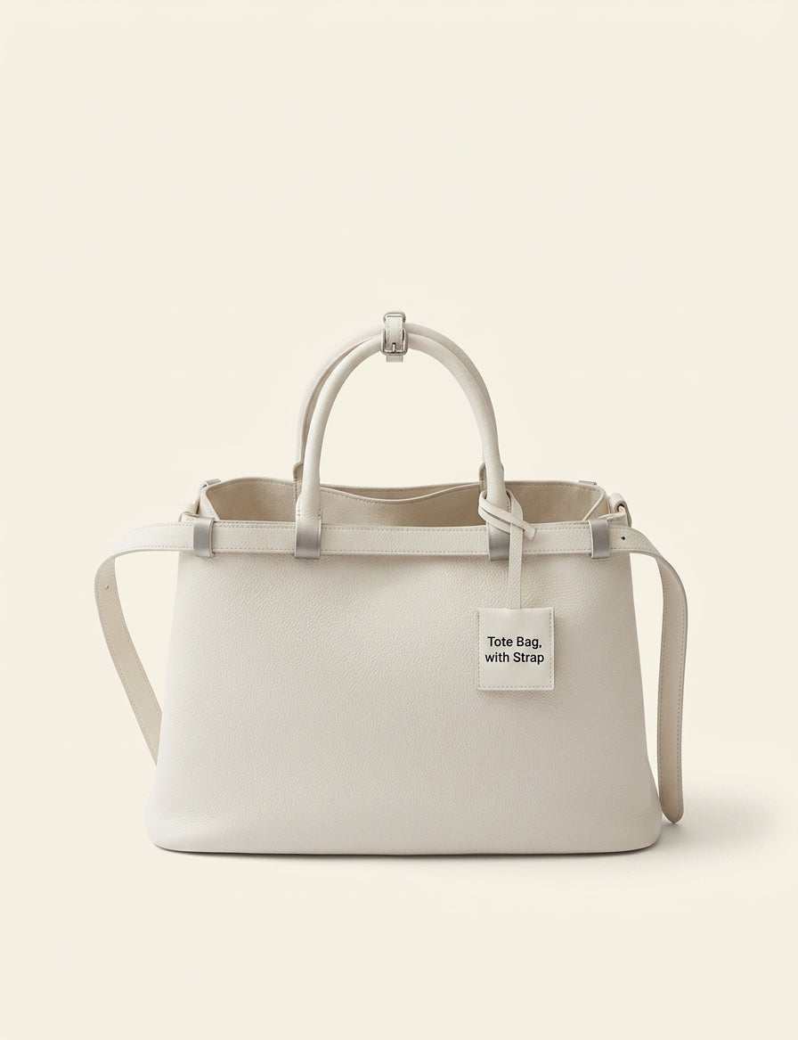 Prada Buckle medium leather tote bag