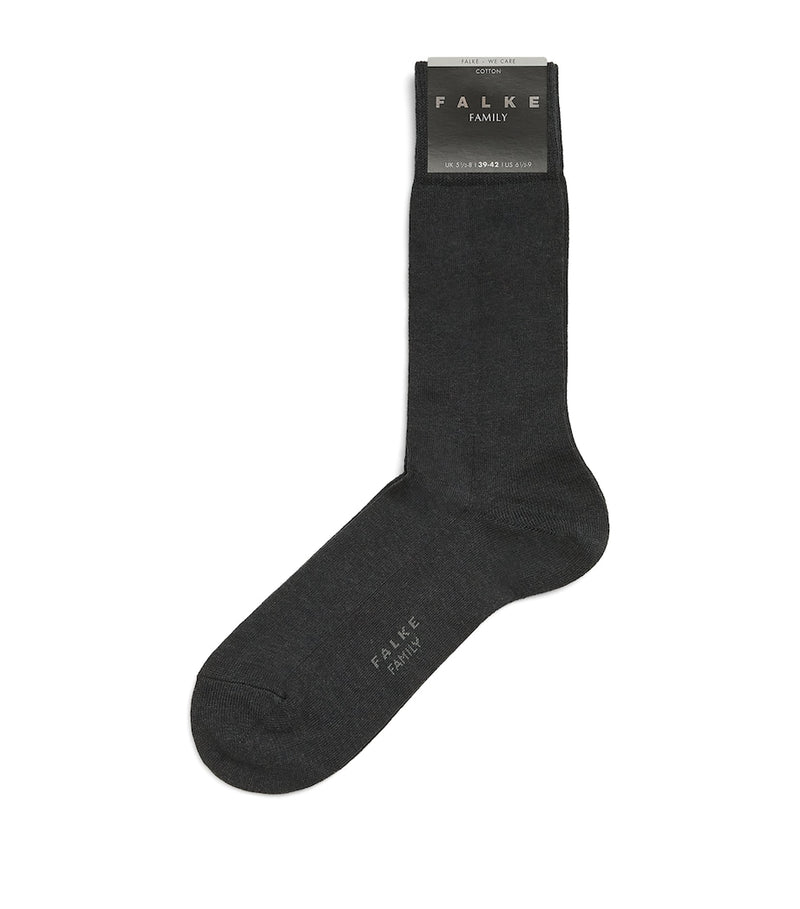 Falke Family Socks cotton blend with ribbed trims (British brand)