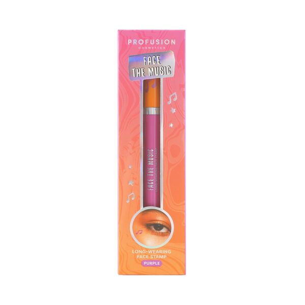 Profusion Cosmetics purple note face stamp, imported from the UK