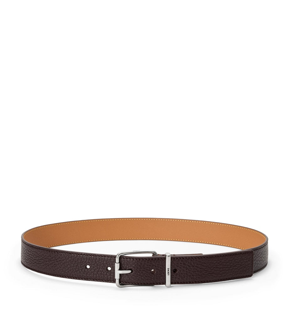 LOEWE leather logo buckle belt 3.5cm, UK version