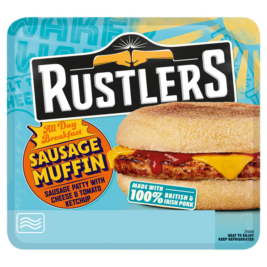 Rustlers All Day Breakfast Sausage Muffin