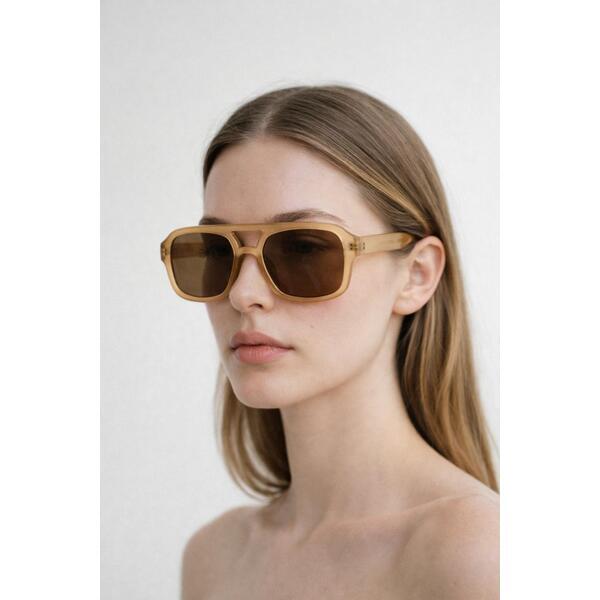 SVNX 70'S Navigator sunglasses matte sand brown lenses - British product