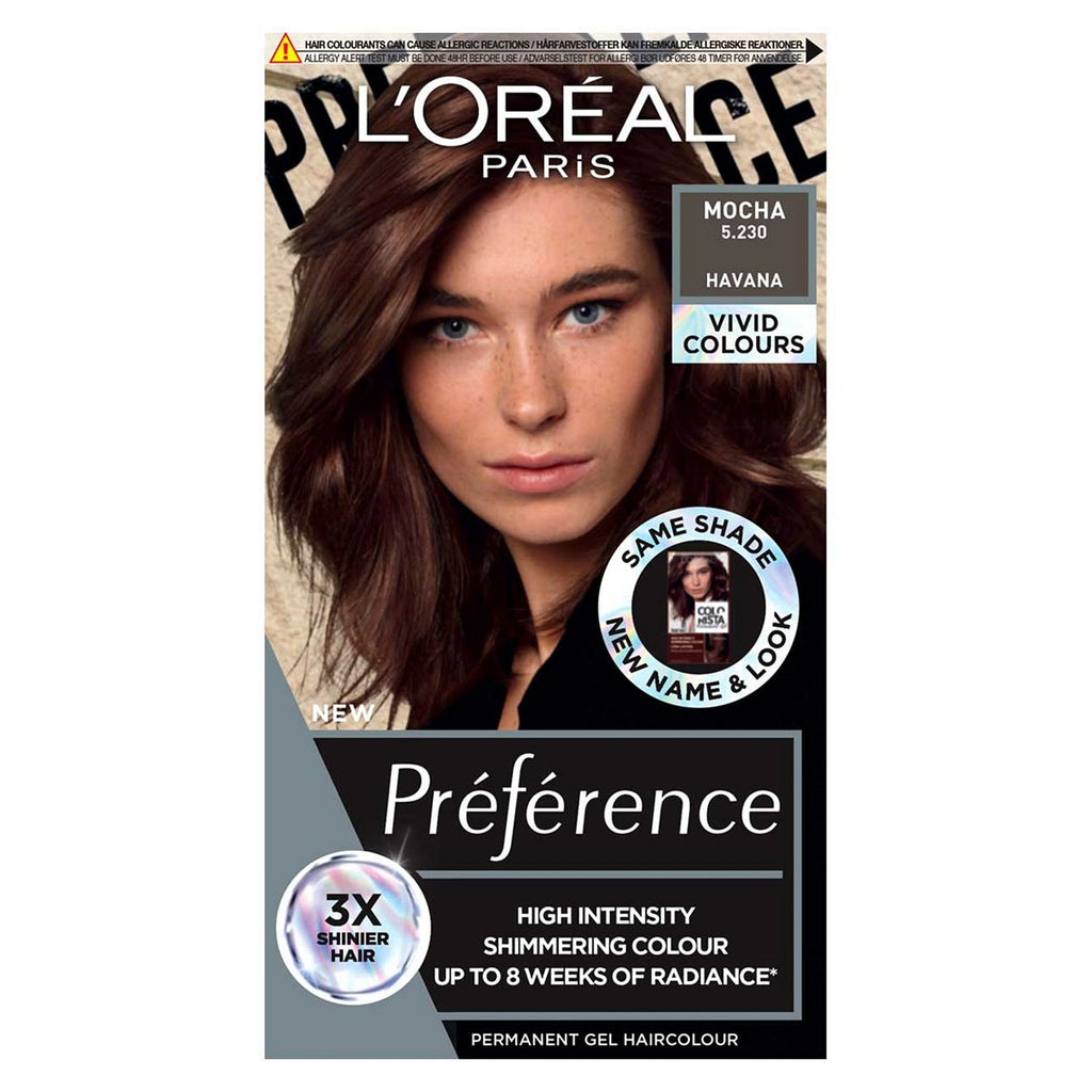 L'Oreal Paris Preference Vivids Permanent Hair Dye, Intense Luminous Colour, Mocha 5.23