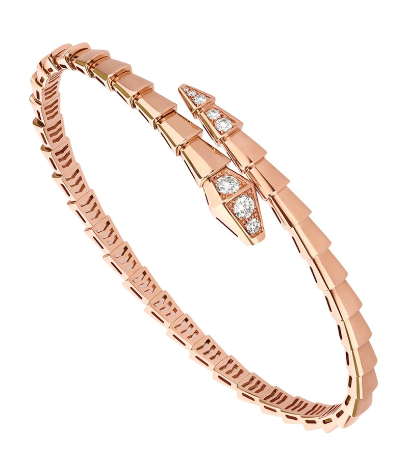 Bvlgari Serpenti Viper rose gold diamond bracelet, imported from the UK