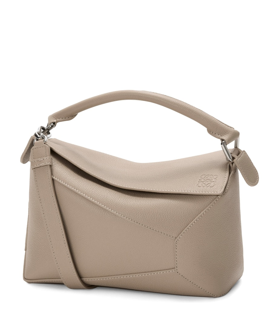 LOEWE small Puzzle top-handle calfskin leather bag (British brand)