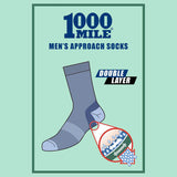 1000 Mile Men's Approach Repreve double layer socks (British brand)