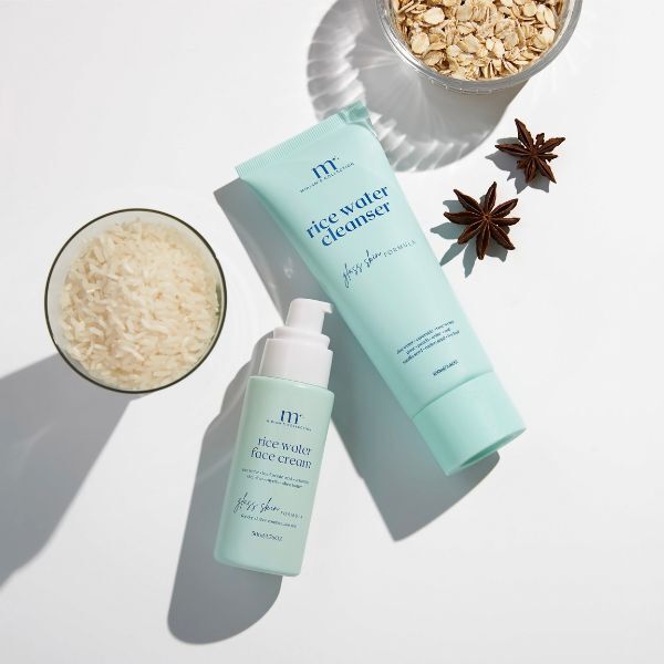 Miriam's Collection rice water skincare duo, imported from the UK