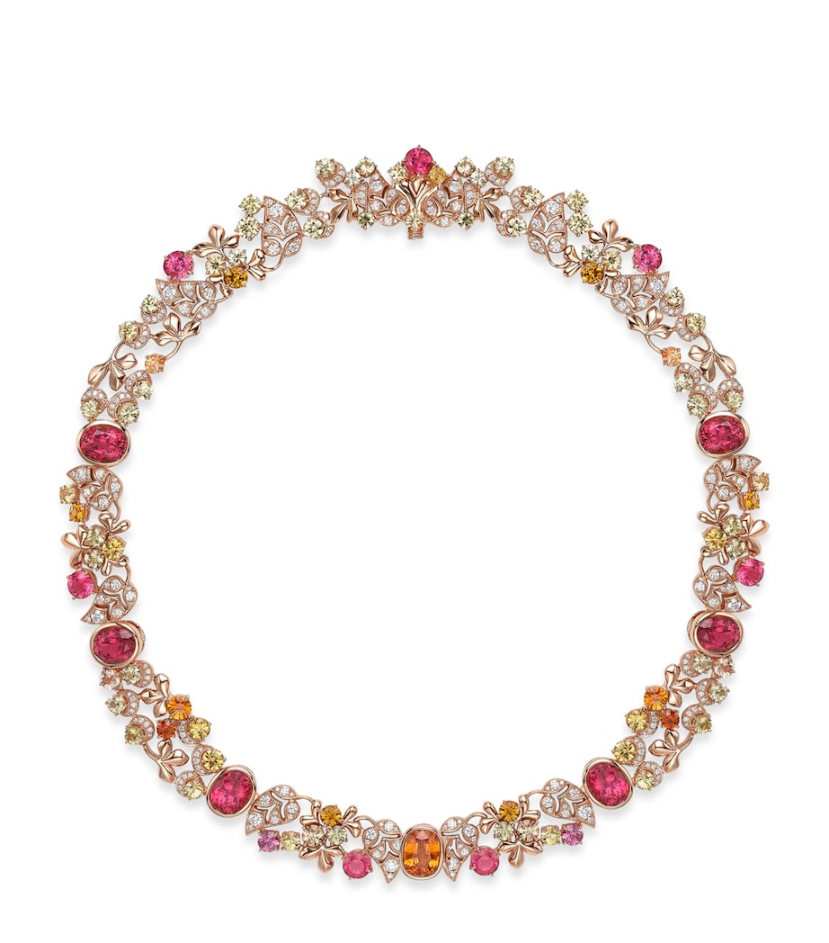 Boodles Palace necklace rose gold gemstones diamonds - British product