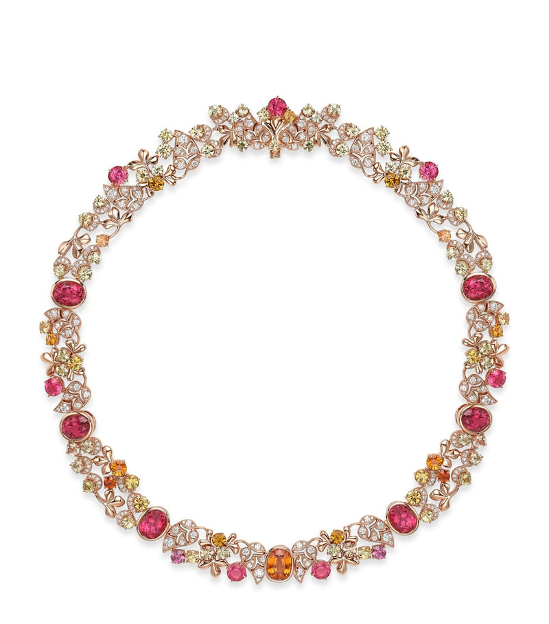 Boodles Palace necklace rose gold gemstones diamonds - British product