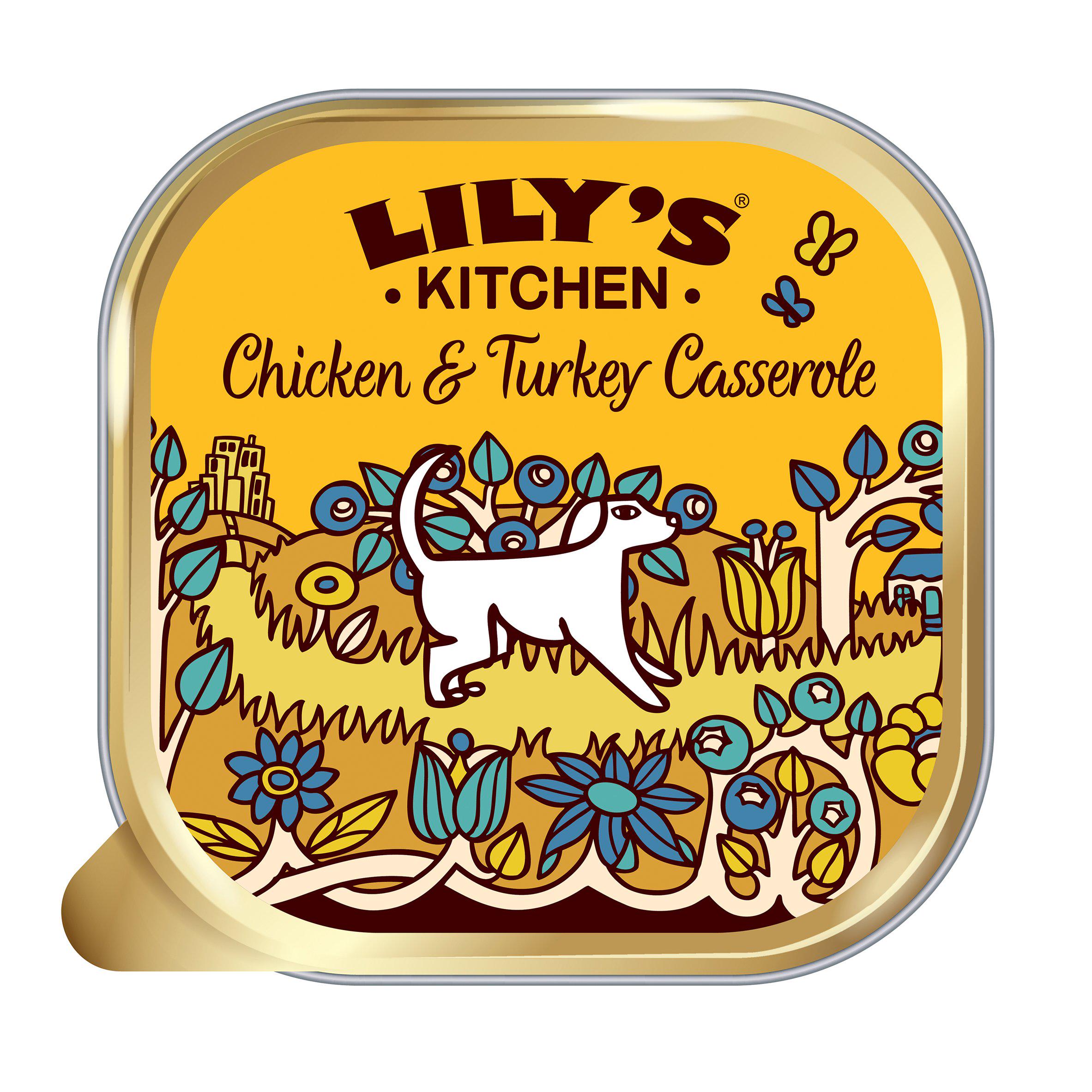 Lily's Kitchen Proper Food for Dogs Chicken & Turkey Casserole 150g Dog food cans trays & pouches Sainsburys   