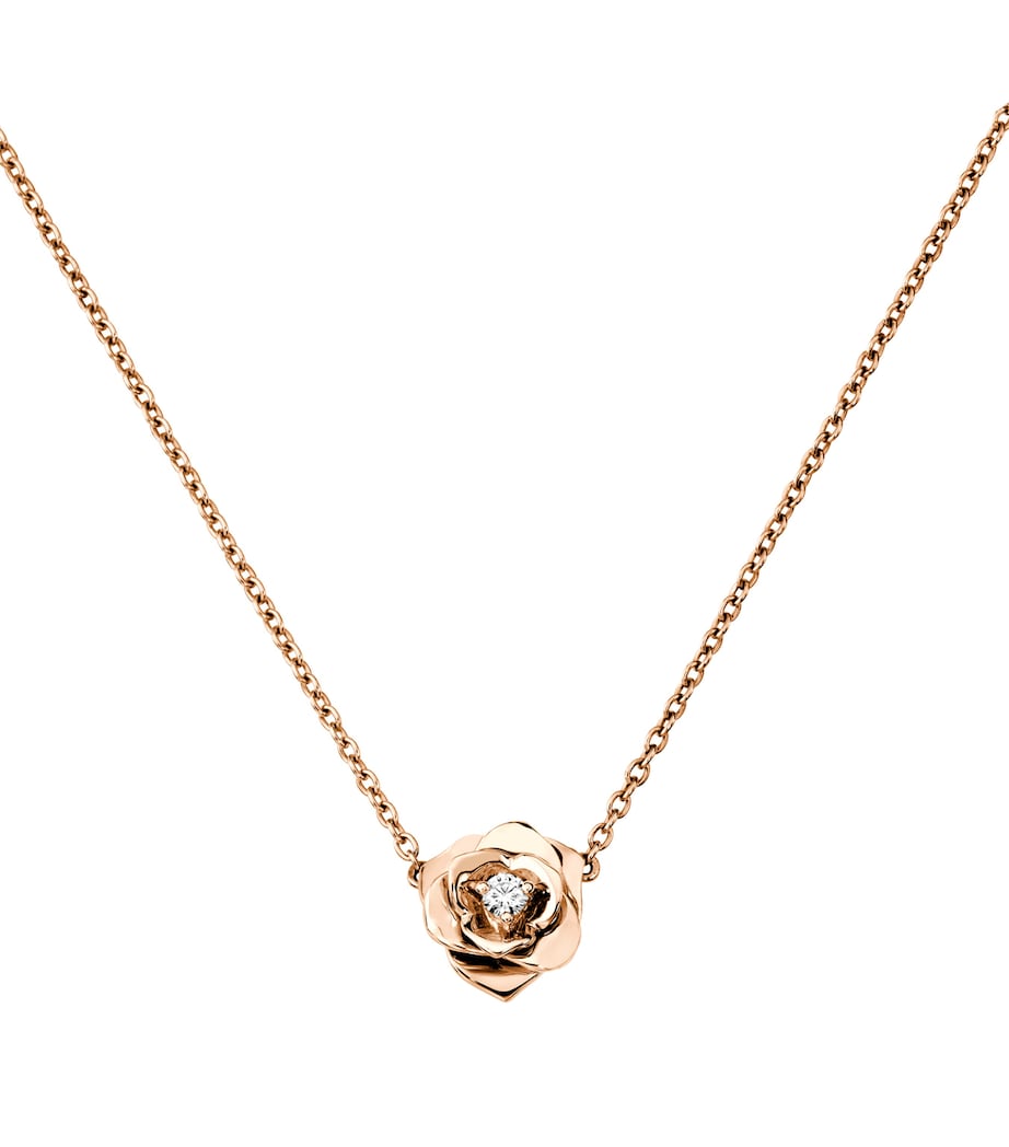 Piaget rose gold diamond pendant necklace - British product
