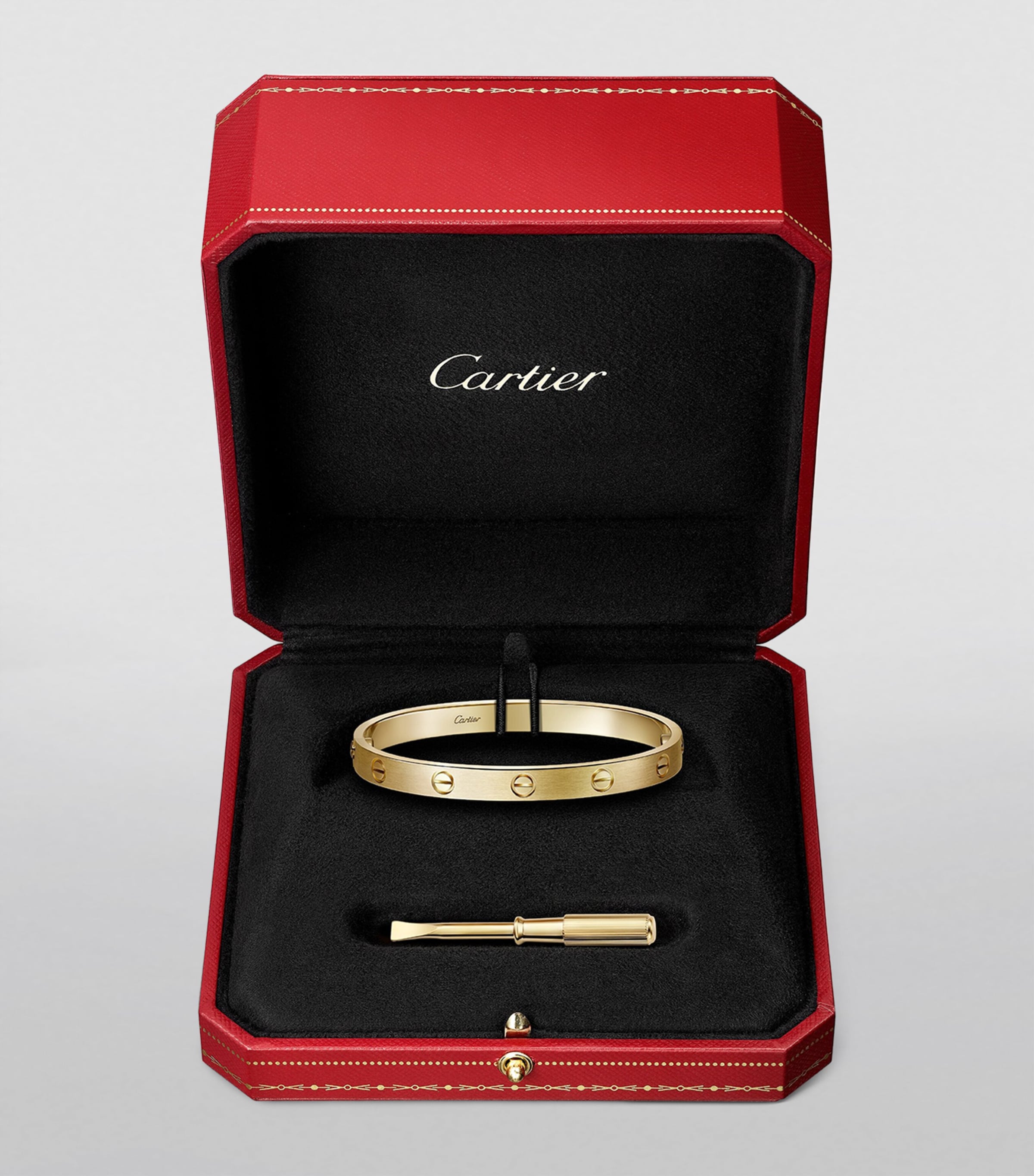 Cartier LOVE bracelet 18kt yellow gold brushed finish, UK version