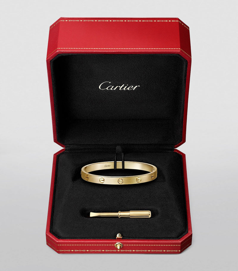 Cartier LOVE bracelet 18kt yellow gold brushed finish, UK version