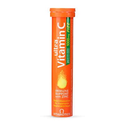 Holland & Barrett Vitabiotics Ultra Vitamin C and Zinc Effervescent Orange Tablets- Buy online at McGrocer