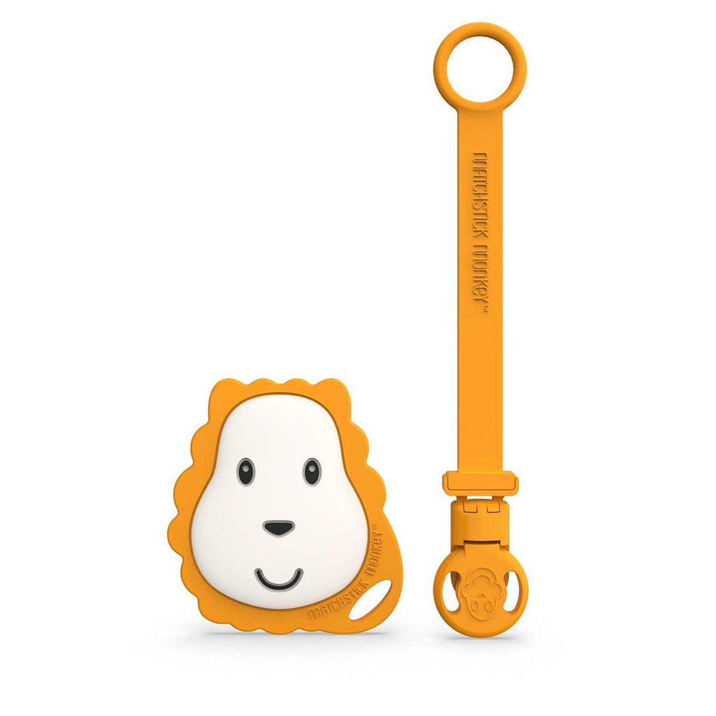 Matchstick Monkey Soother Clip & Flat Lion Teether