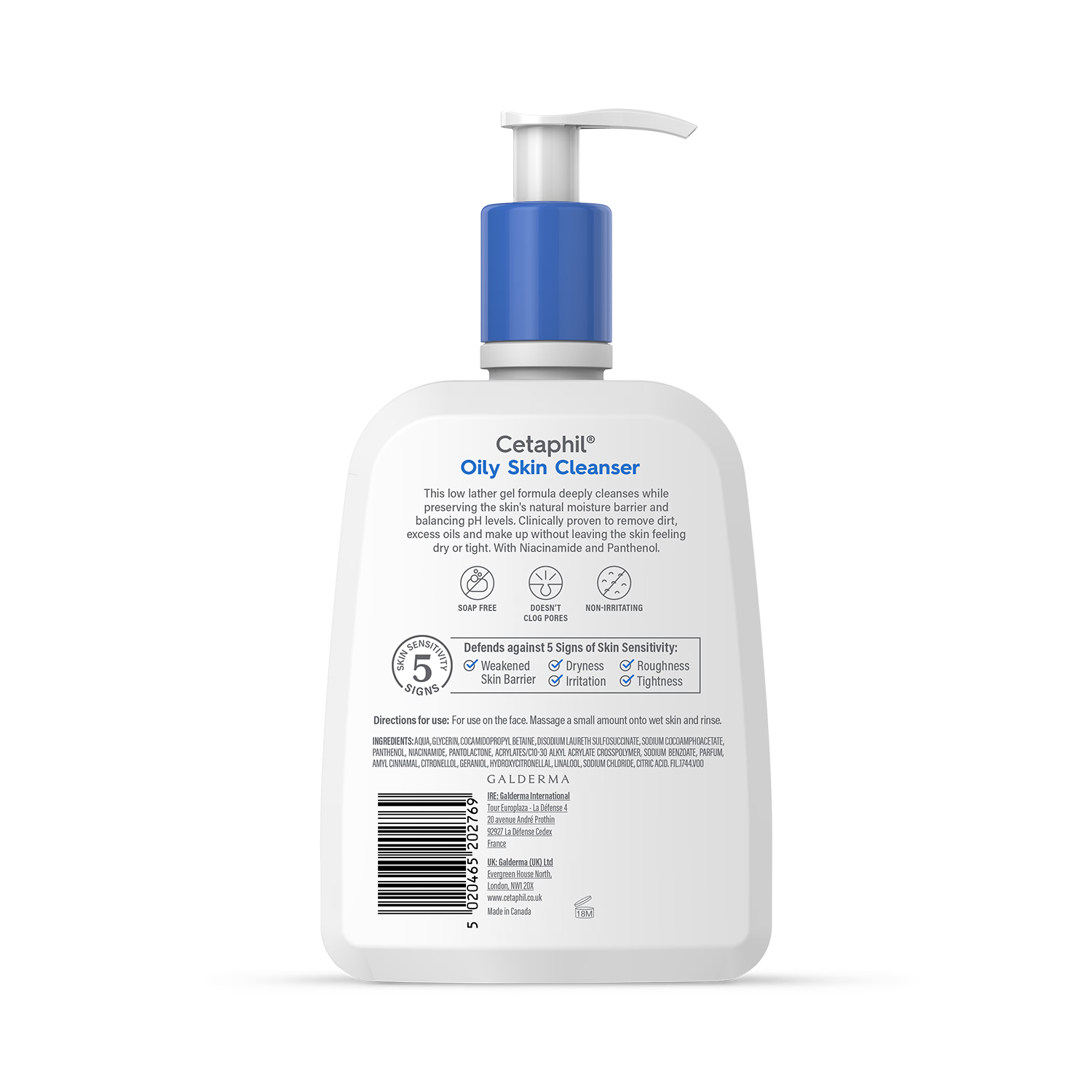 Cetaphil oily skin face wash cleanser 236ml - British product