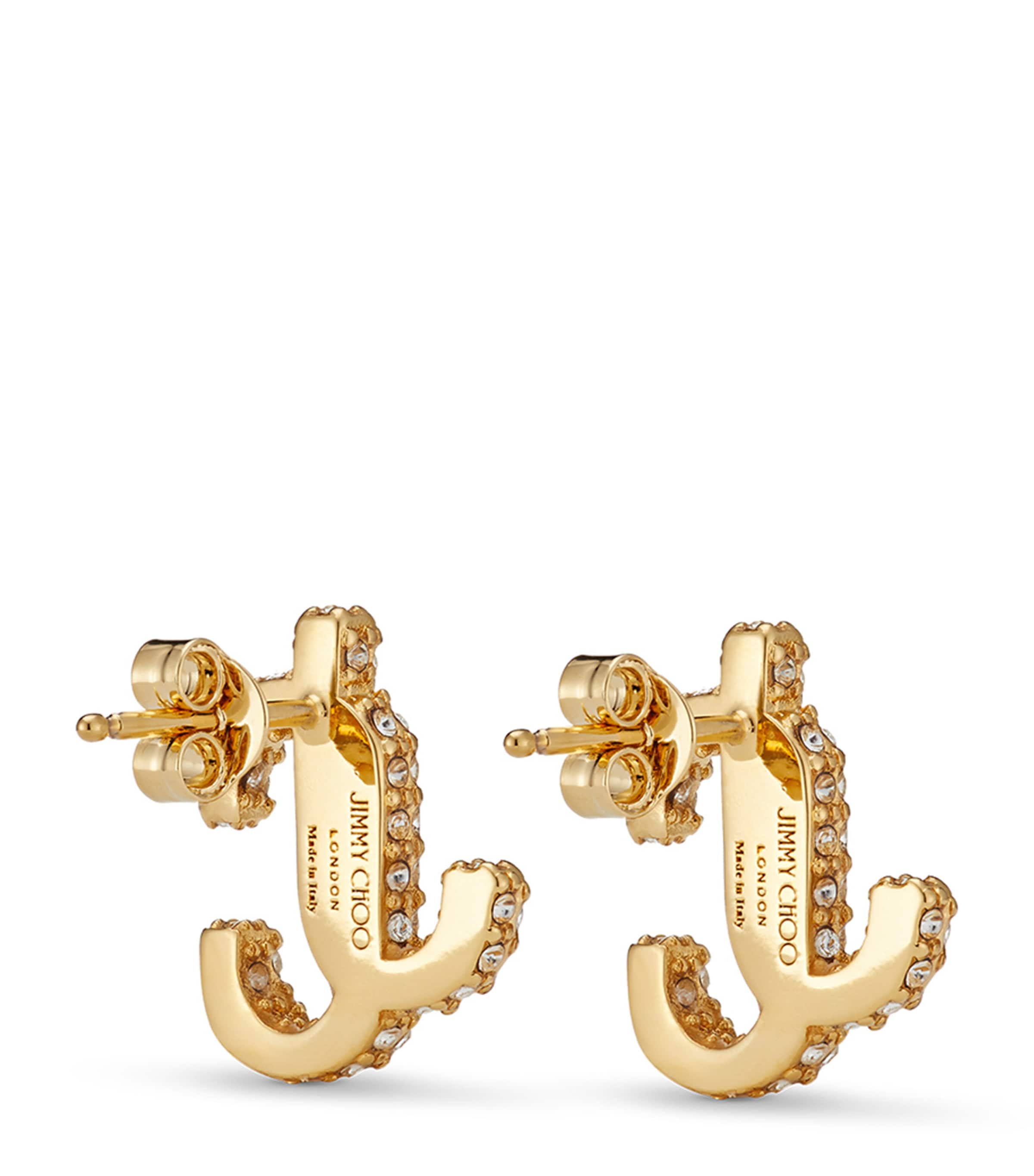 Jimmy Choo JC crystal-embellished stud earrings (British brand)