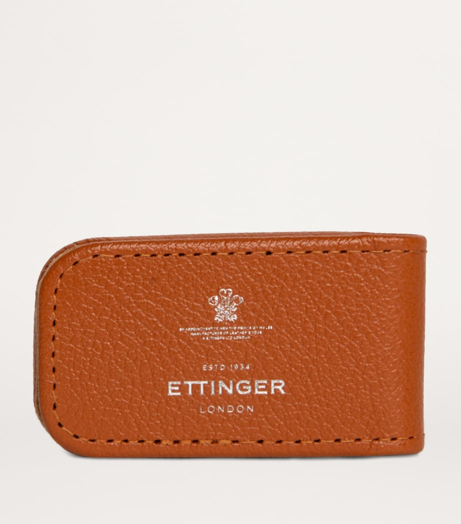 Ettinger Capra goat leather money clip, British brand