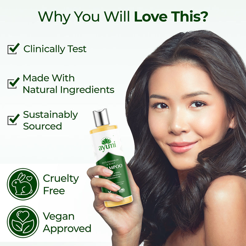 Ayumi anti-dandruff scalp shampoo 250ml, imported from the UK