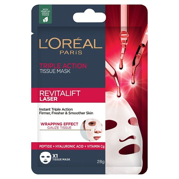 L'oreal Paris Revitalift Laser Triple Action Tissue Mask 28G GOODS Superdrug   