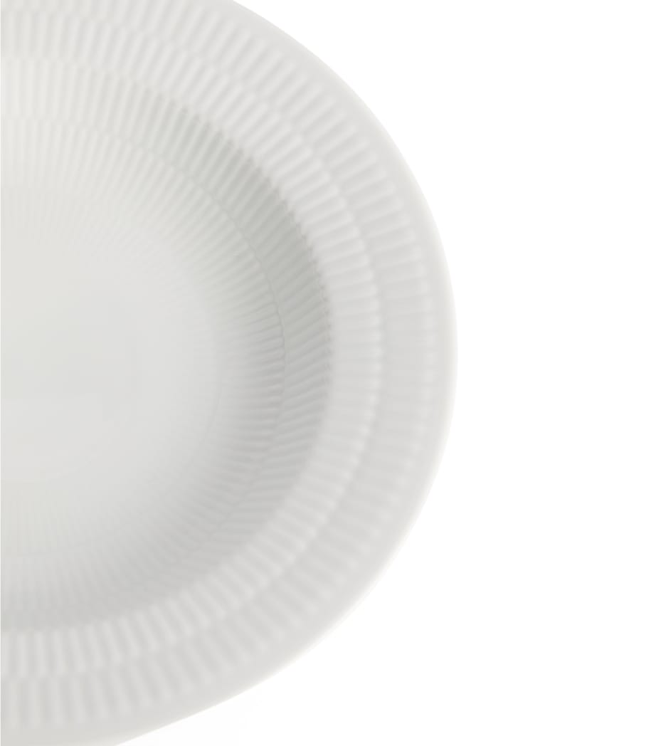 Royal Copenhagen white fluted deep plate 21cm, imported from the UK