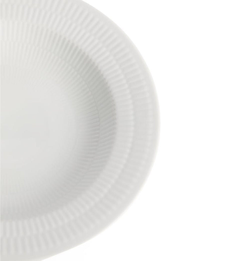 Royal Copenhagen white fluted deep plate 21cm, imported from the UK