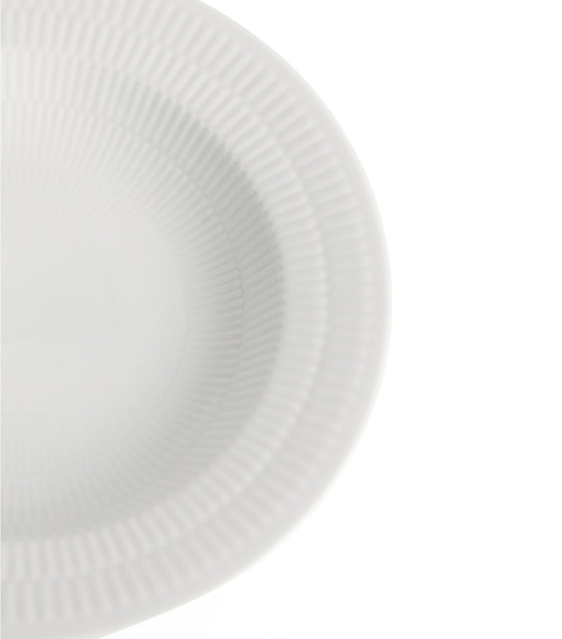 Royal Copenhagen white fluted deep plate 21cm, imported from the UK