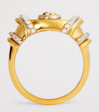 L'Atelier Nawbar yellow gold diamond pinky ring, imported from the UK