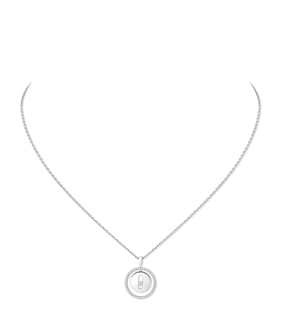 Messika Lucky Move white gold diamond necklace, UK version