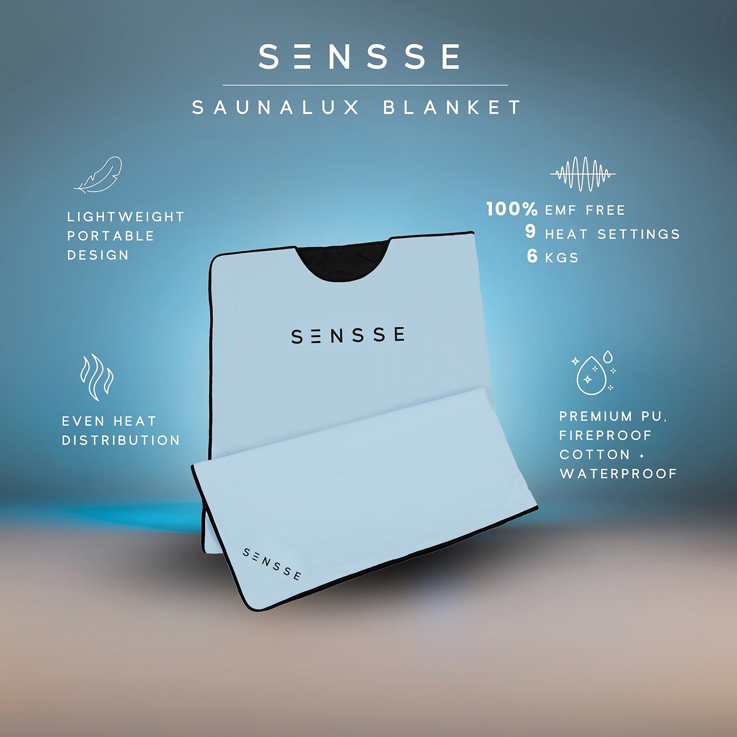Sensse SaunaLux infrared sauna blanket, UK version