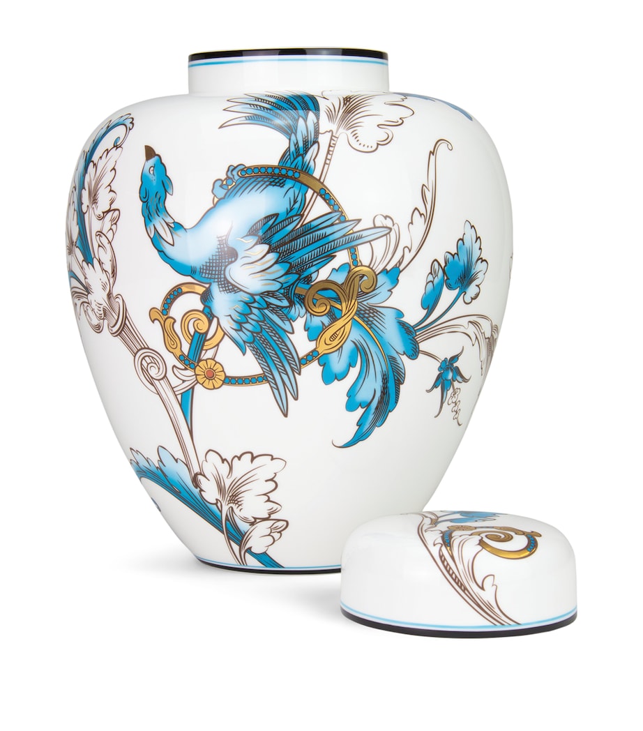 Wedgwood Florentine turquoise lidded vase 25cm (British brand)