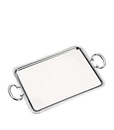 Harrods Christofle Silver-Plated Albi Handled Serving Tray 53cm x 42cm- Buy online at McGrocer