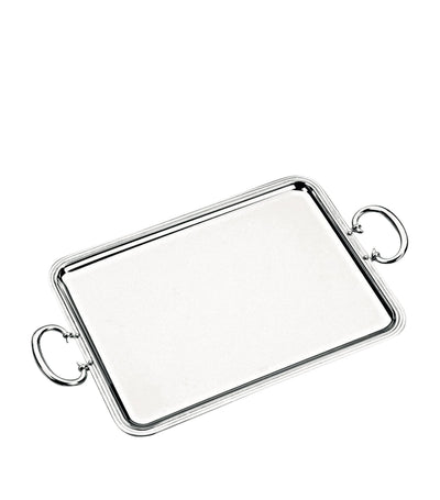 Harrods Christofle Silver-Plated Albi Handled Serving Tray 53cm x 42cm- Buy online at McGrocer