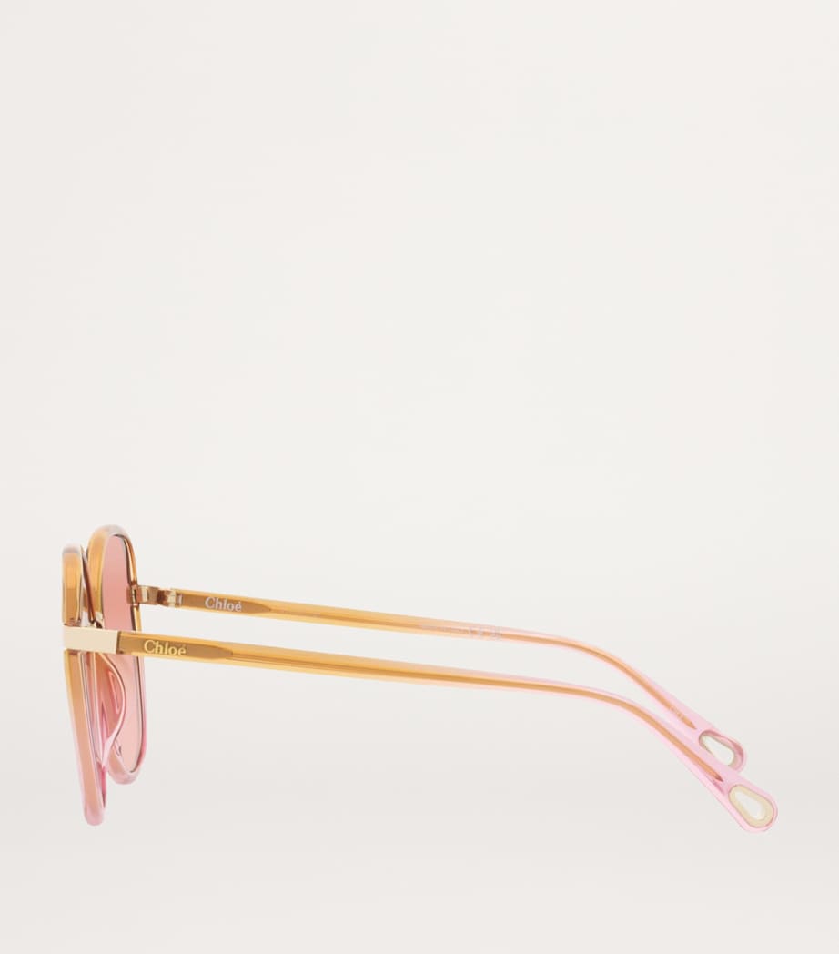 Chloé oversized square sunglasses with graduated tint (British brand)