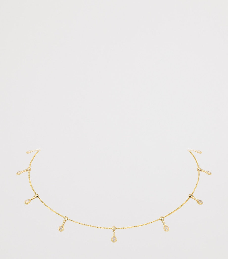 Boucheron yellow gold diamond Serpent Bohème necklace, imported from the UK