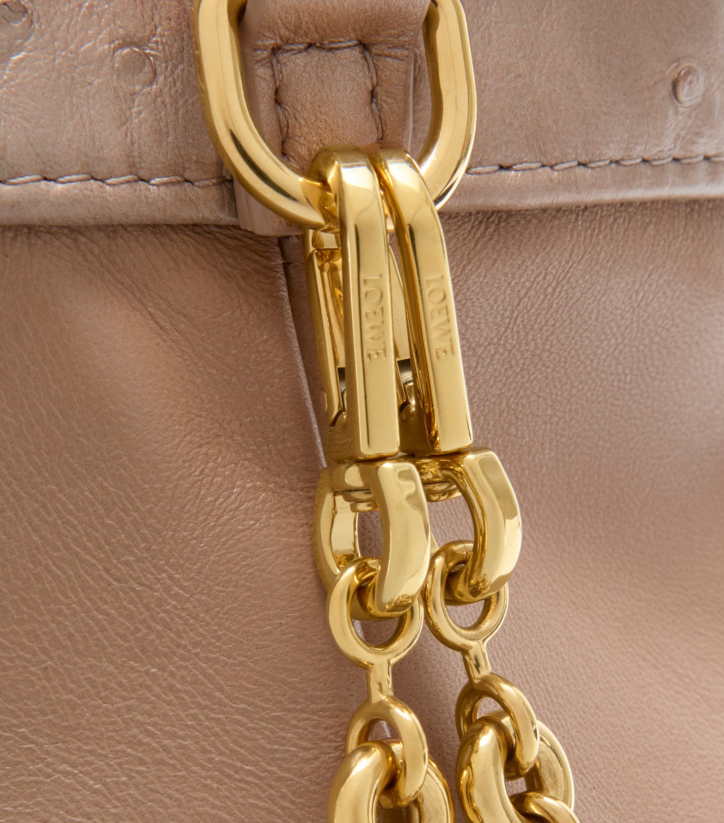 LOEWE Flamenco clutch bag ostrich leather, imported from the UK