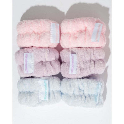 Brushworks Bandes de Lavage Poignet Microfibre Pastel Lot de 3