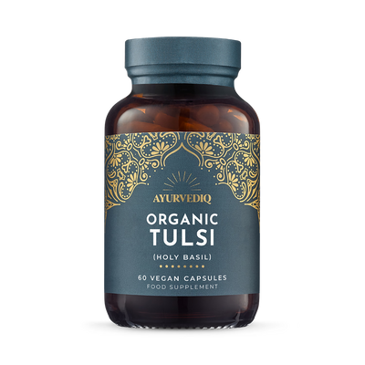 Holland & Barrett Ayurvediq Organic Tulsi Holy Basil Capsules 60 Capsules- Buy online at McGrocer