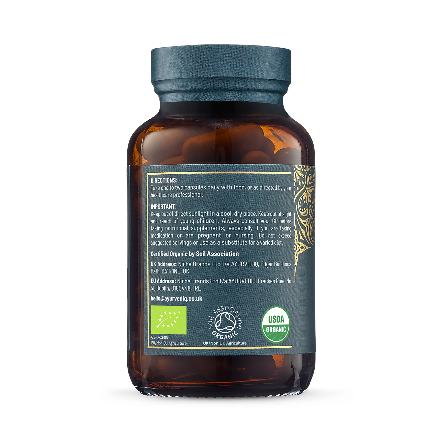 Ayurvediq organic holy basil capsules 60 count - British product
