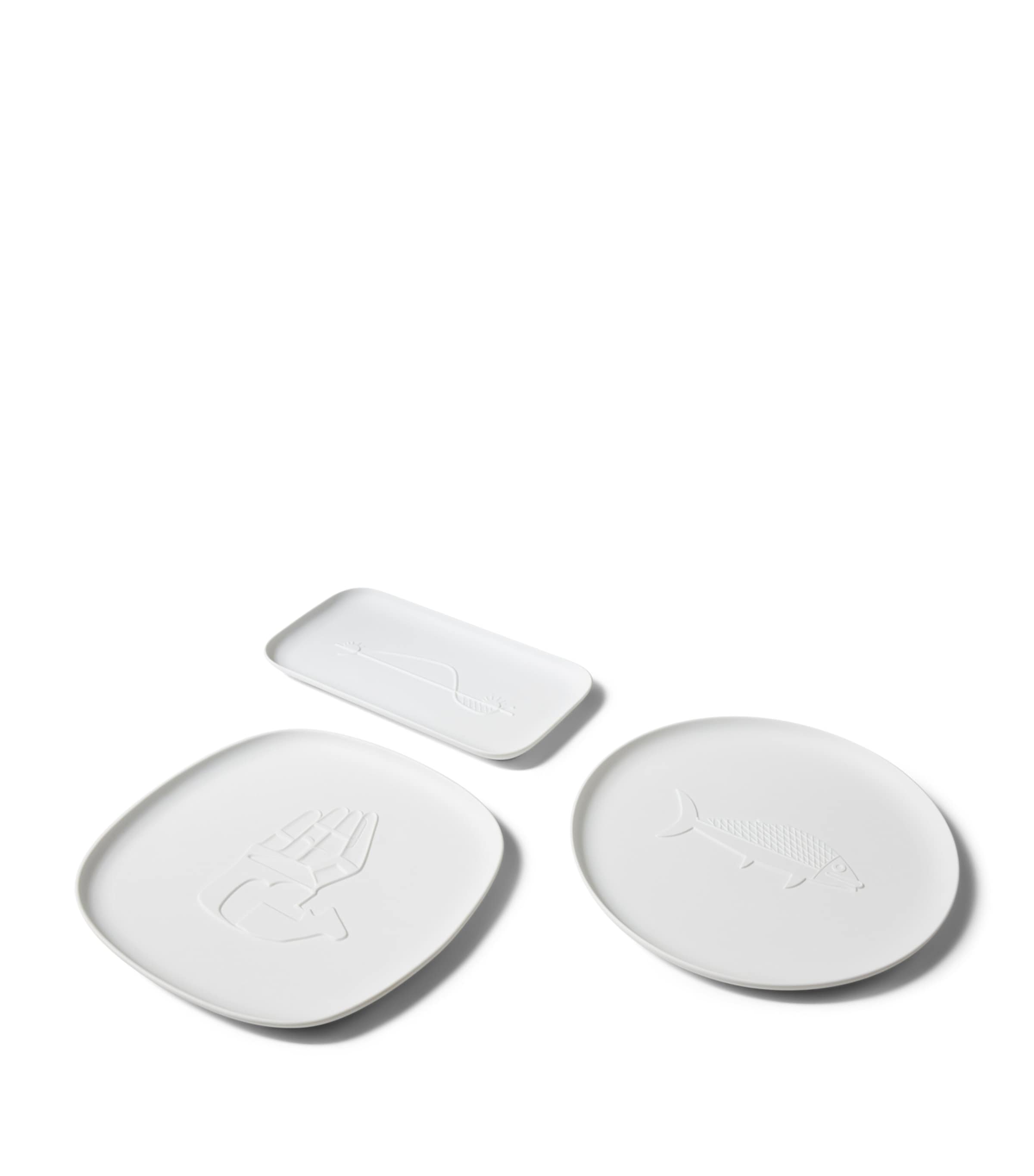 Cassina x Ginori 1735 Le Corbusier Collection Chandigarh La Main Ouverte square tray 33cm - British product