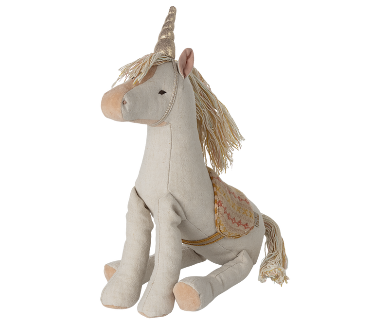 Maileg Safari Friends unicorn soft toy 24cm, UK version