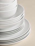 Ribbed porcelain dinner set 16 piece (British brand)