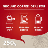 Lavazza Qualita Rossa ground coffee 250g - British product