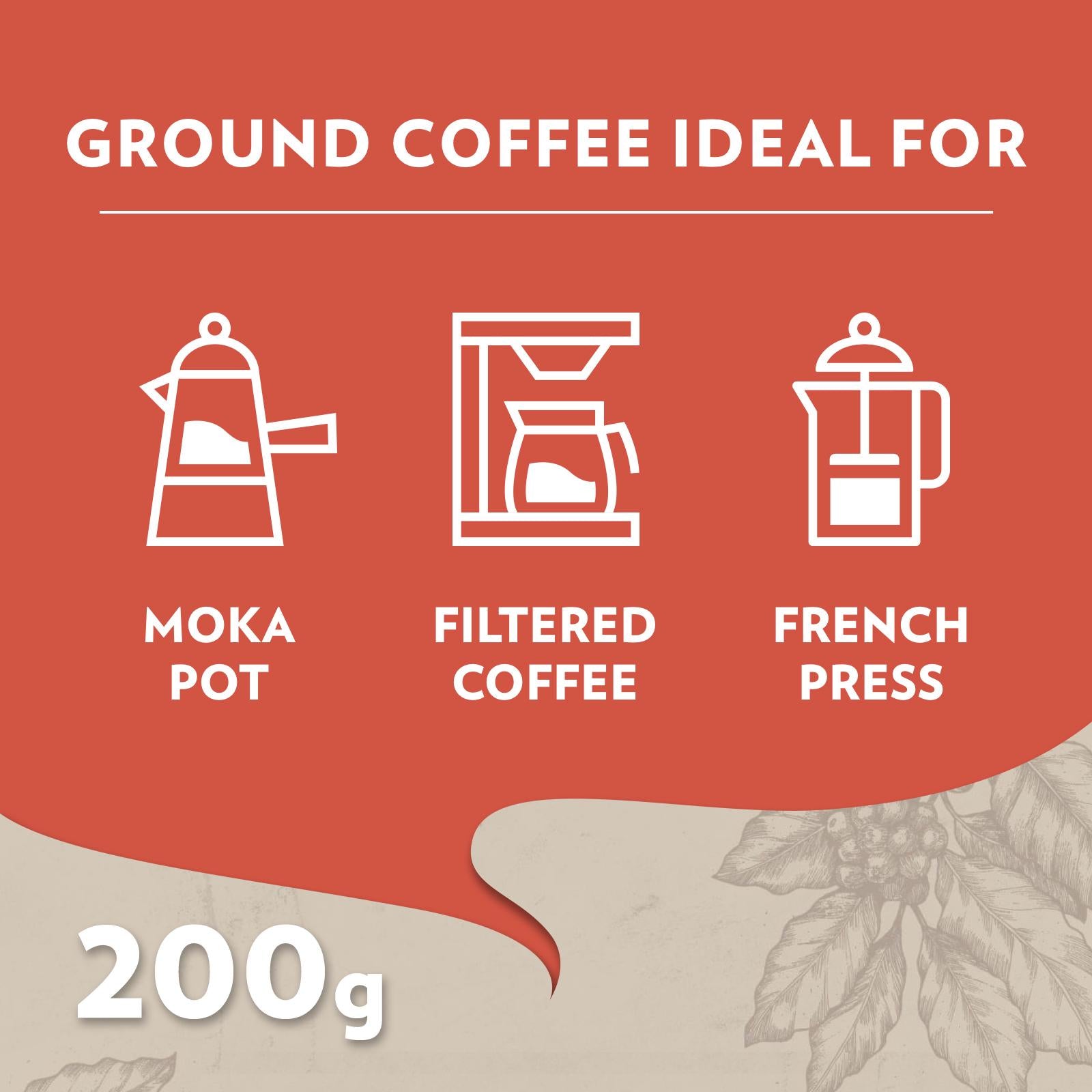 Lavazza ground coffee Tales of Roma 200g, UK version