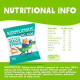Kiddylicious salt and vinegar veggie straws 4x12g, UK version