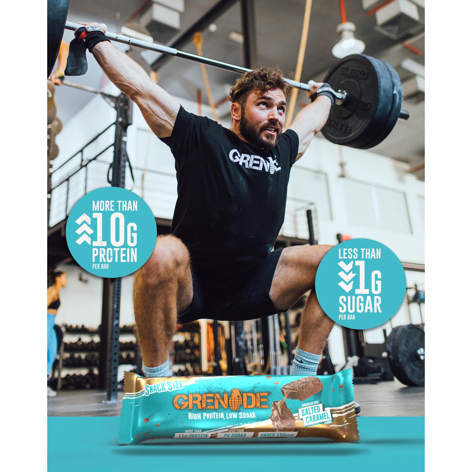 Grenade chocolate chip salted caramel protein bars 3x35g, UK version