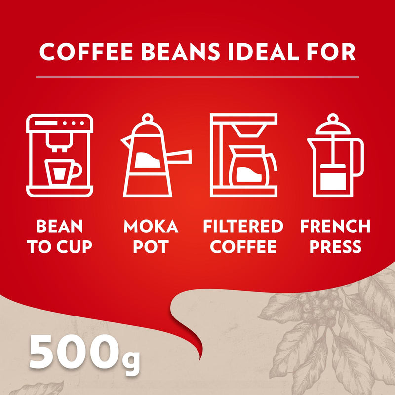 Lavazza Qualita Rossa Roasted Coffee Beans 500g, UK version