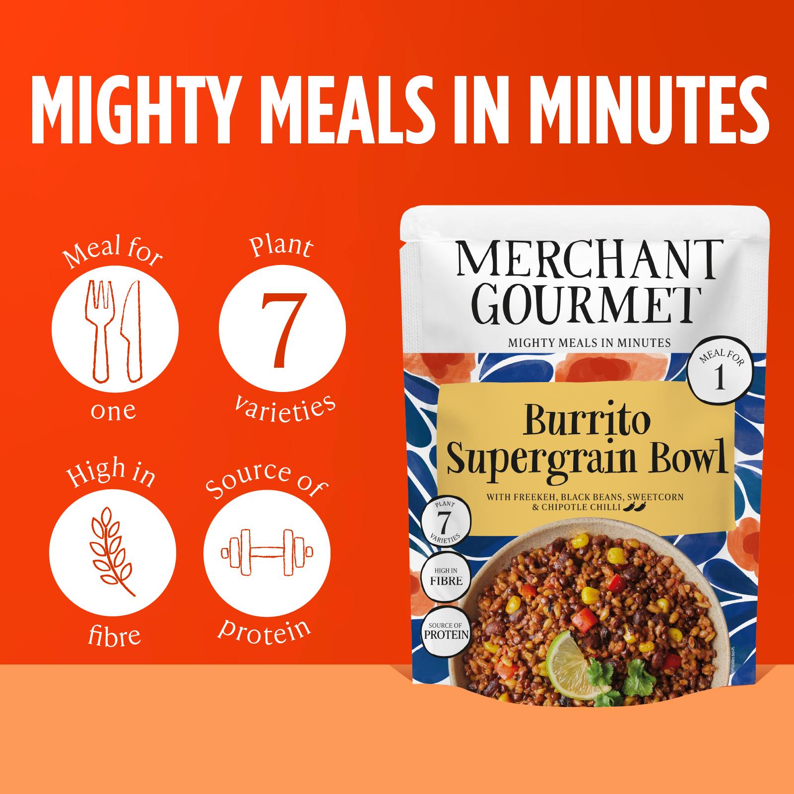 Merchant Gourmet Burrito Supergrain Bowl vegan 220g - British product