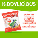 Kiddylicious veggie straws pizza flavour 4x12g - British product