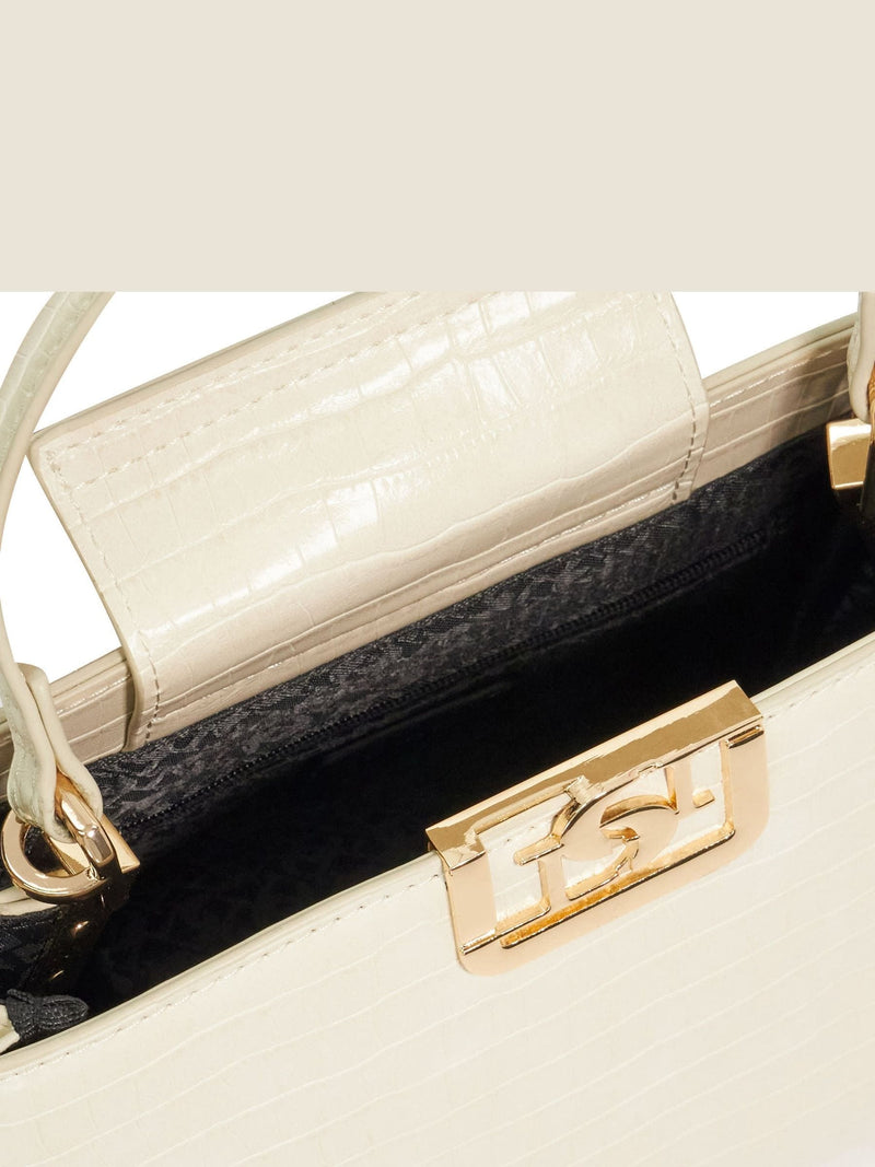 Dune London Dilly grab bag white with gold fittings - British product